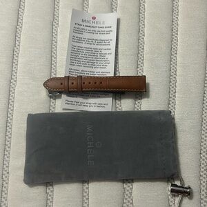 BNWOT Michele Watch 18mm leather band